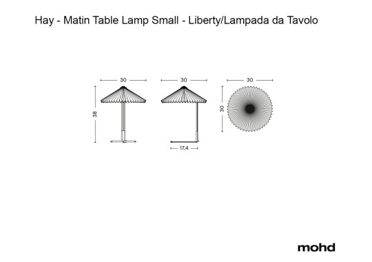 Настольная лампа модель Matin Table Lamp Small - Liberty от фабрики Hay