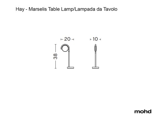 Настольная лампа модель Marselis Table Lamp от фабрики Hay