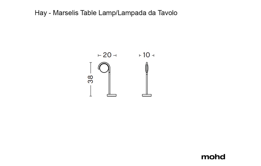 Настольная лампа модель Marselis Table Lamp от фабрики Hay