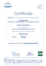 Сертификат подлинности качества Poliform