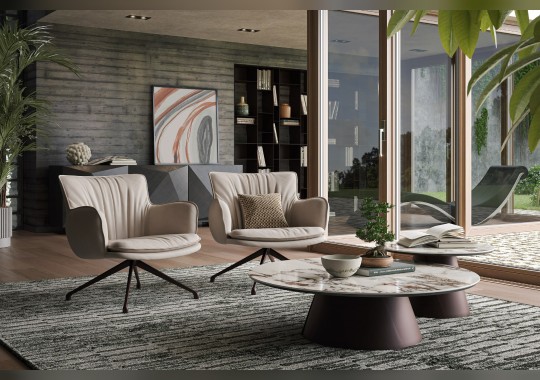 Кресло поворотное модель Rhonda lounge от Cattelan Italia