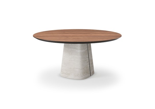 Обеденный стол с керамической вставкой на столешнице Cattelan Rado Wood Round image 2