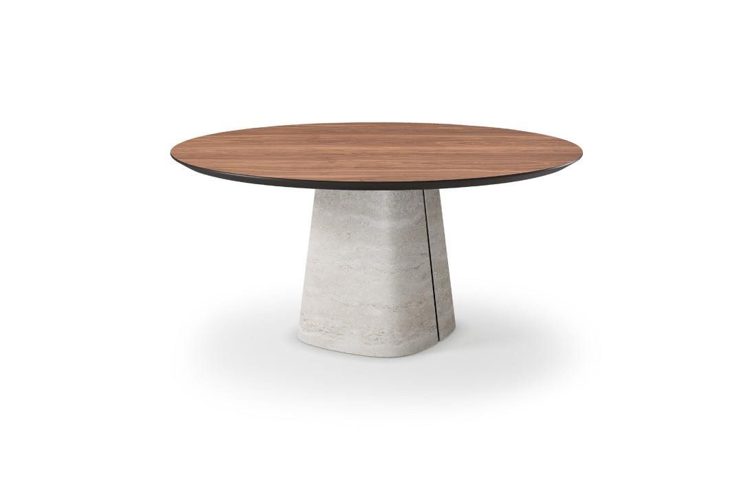 Обеденный стол с круглой керамической вставкой Cattelan - Rado Wood Round