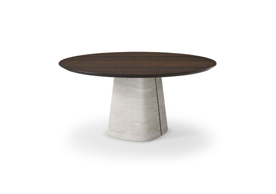Обеденный стол с керамической вставкой на столешнице Cattelan Rado Wood Round image 3