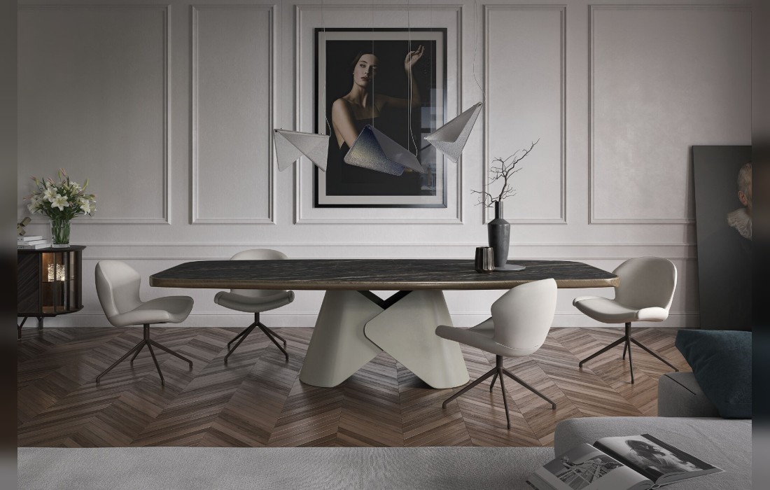 Обеденный стол Scott Keramik Premium - столешница керамика от Cattelan