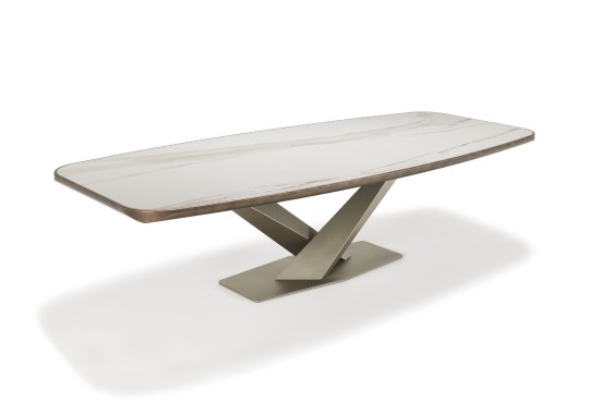 Обеденный стол с основанием в цвете шампань Cattelan - Stratos Keramik Premium image 3
