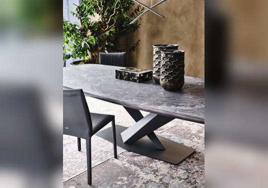 Обеденный стол с основанием в цвете шампань Cattelan - Stratos Keramik Premium image 6