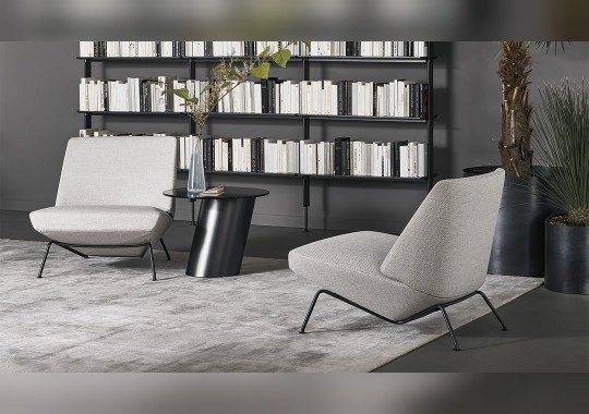 Кресло на четырех ножках Sleek и кофейный столик Pisa 60 от Bonaldo image 5
