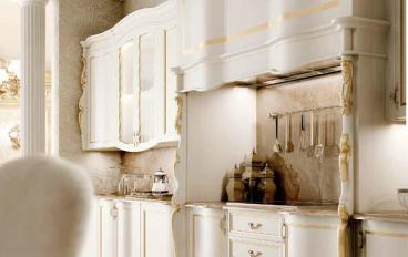 Белая с золотом кухня Cucina L46 от Fanfani Andrea Opera