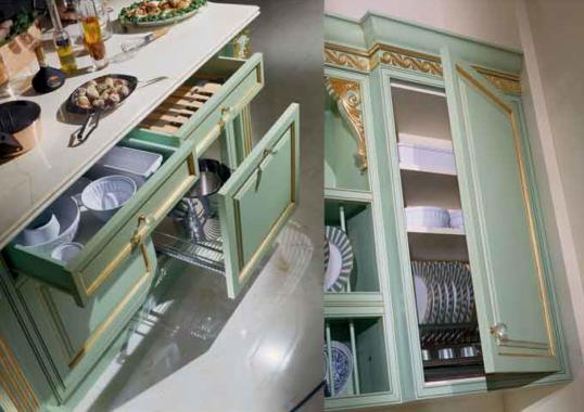 Кухня в бирюзовом цвете Angelo Cappellini - Kitchen system