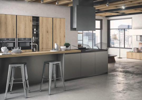 Кухонный гарнитур с островом ZETASEI 02 от фабрики Arredo3