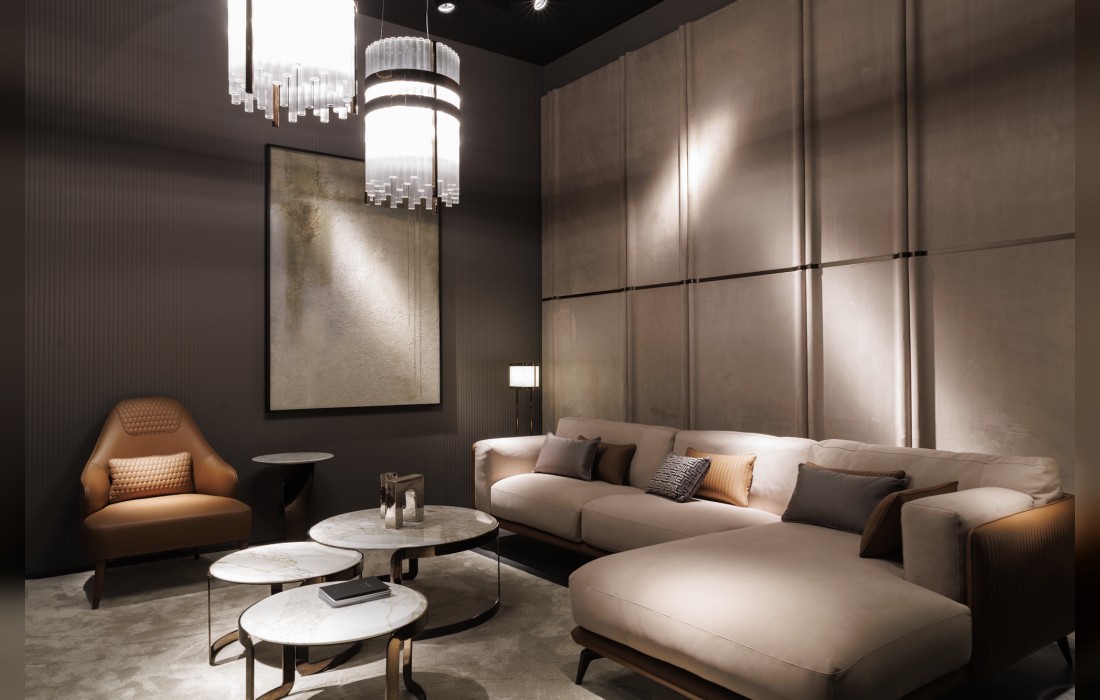 Кресло в отделке кожа - модель Manhattan bergere от DV Home