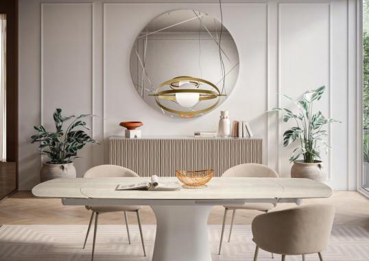 Стол овальный модель Podium от Bontempi Casa
