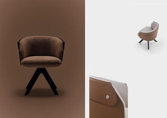 Стул поворотный модель Ozzy от Flexform