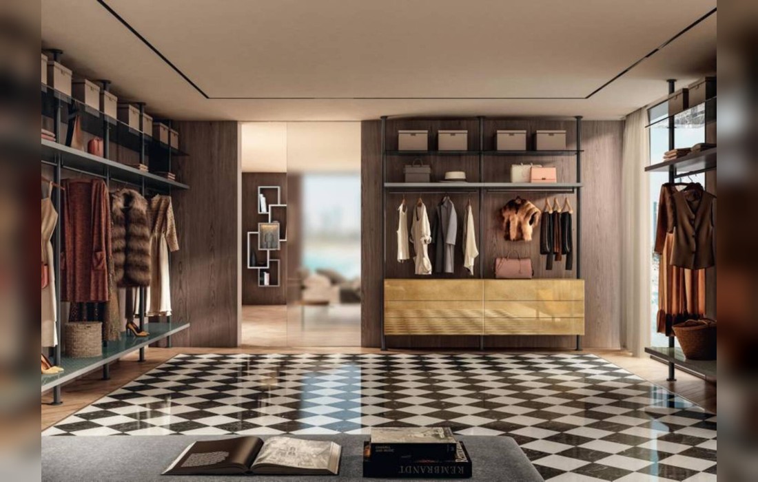 Гардеробная модель  Vista Walk-In-Closet от фабрики Lago