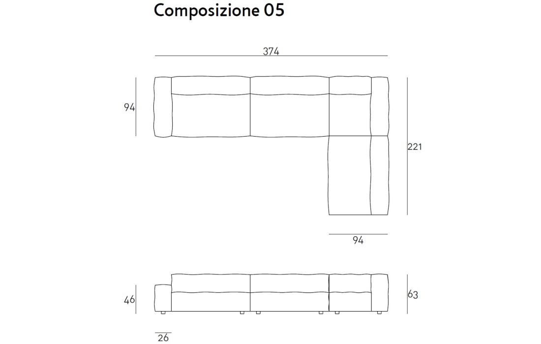 Диван от фабрики Living Divani модель NEOWALL MODULAR SOFA