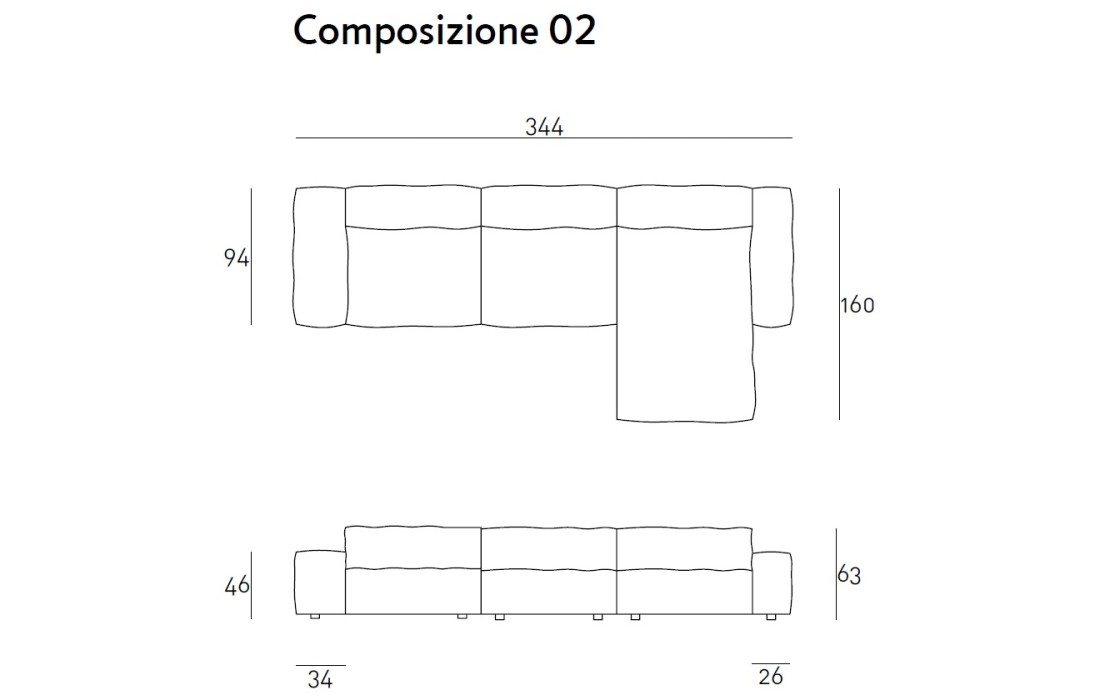 Диван от фабрики Living Divani модель NEOWALL MODULAR SOFA