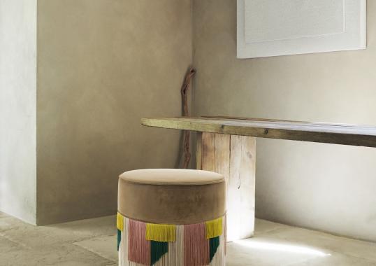 Круглый пуфик от фабрики Lorenza Bozzoli Couture модель Geo