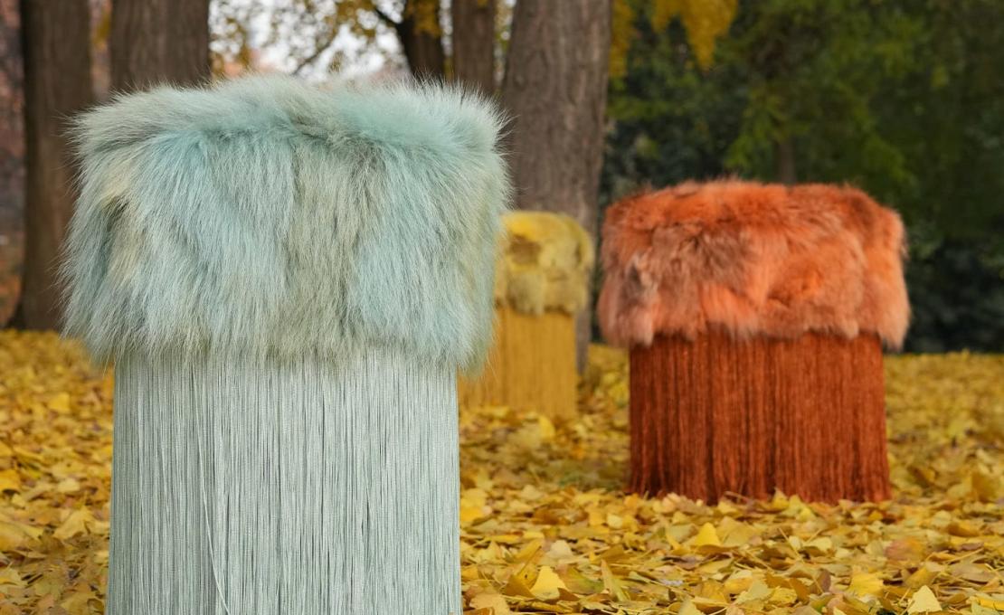 Пуф от фабрики Lorenza Bozzoli Couture модель Tiffany