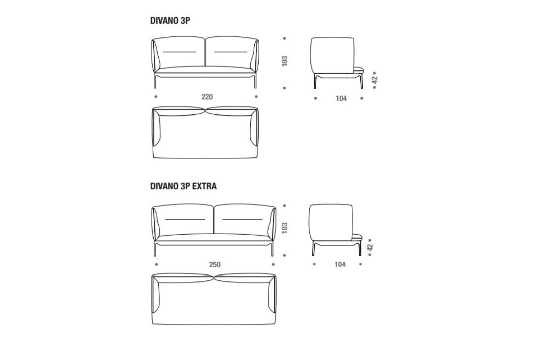Диван от фабрики MDF Italia модель Yale X Sofa