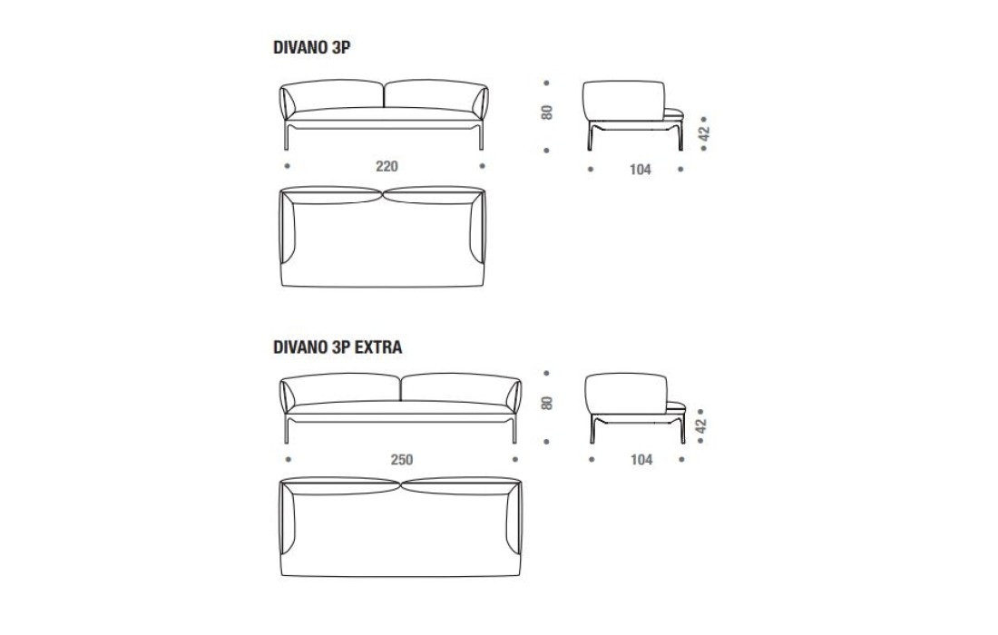 Диван от фабрики MDF Italia модель Yale X Sofa