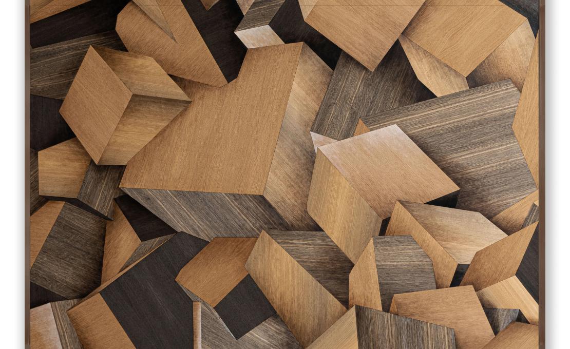 Панно на стену Cubic IPE CAVALLI — дизайнерское деревянное панно