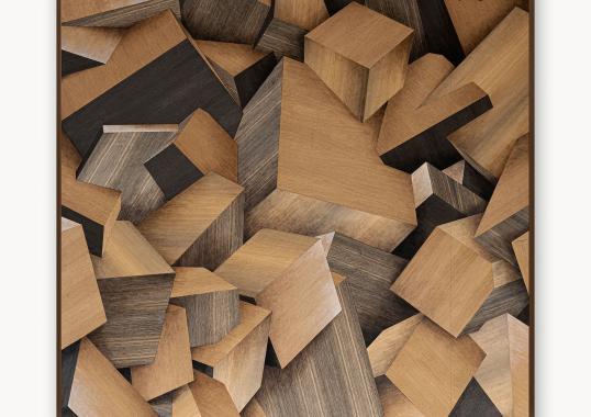 Панно на стену Cubic IPE CAVALLI — дизайнерское деревянное панно