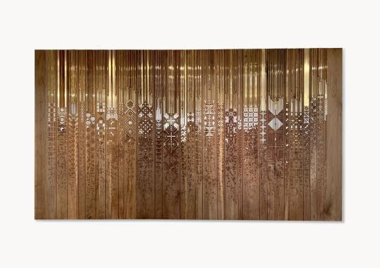 Панно на стену Cubic IPE CAVALLI — дизайнерское деревянное панно