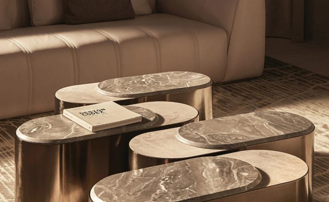 Диван Loving F модульный с кожей и деревом IPE CAVALLI