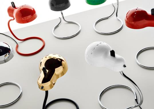 Настольная лампа от фабрики Stilnovo модель MiniTopo Total Red