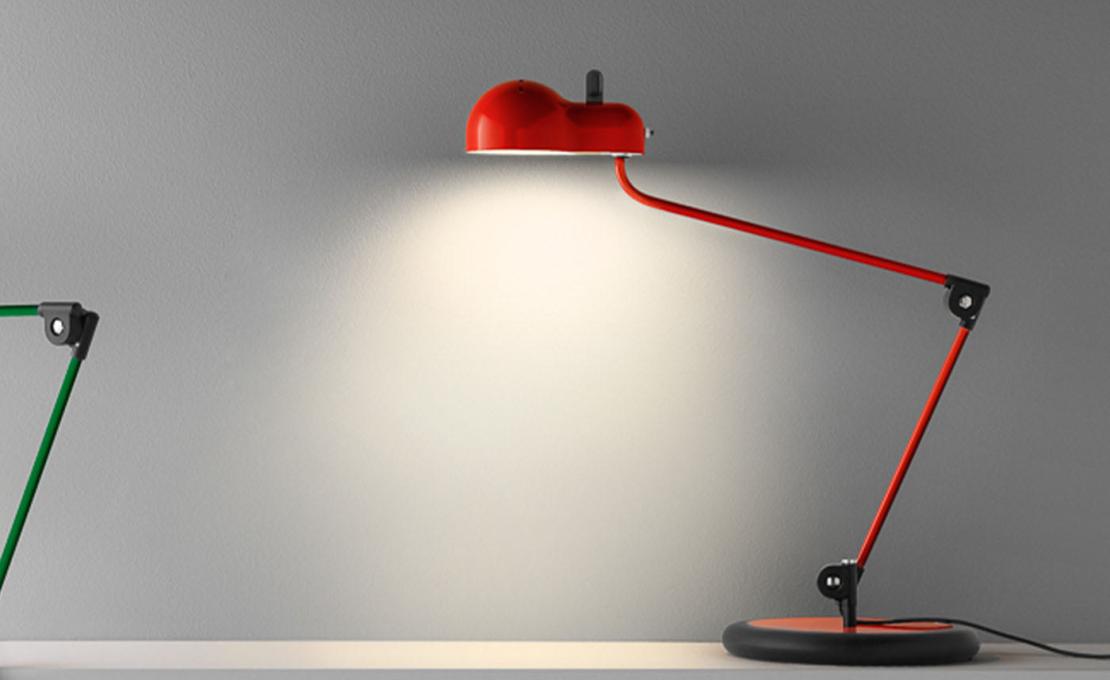 Настольная лампа от фабрики Stilnovo модель Topo Red