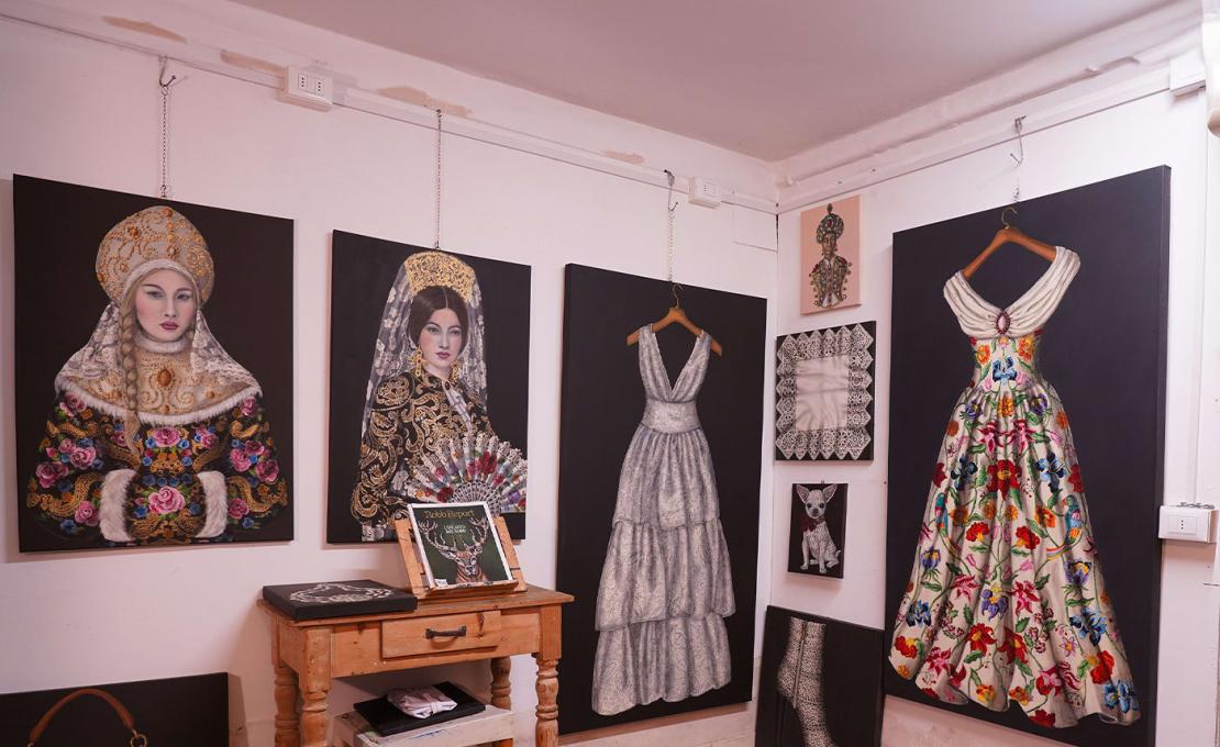 Картина от фабрики Manù Brunello платок Burano