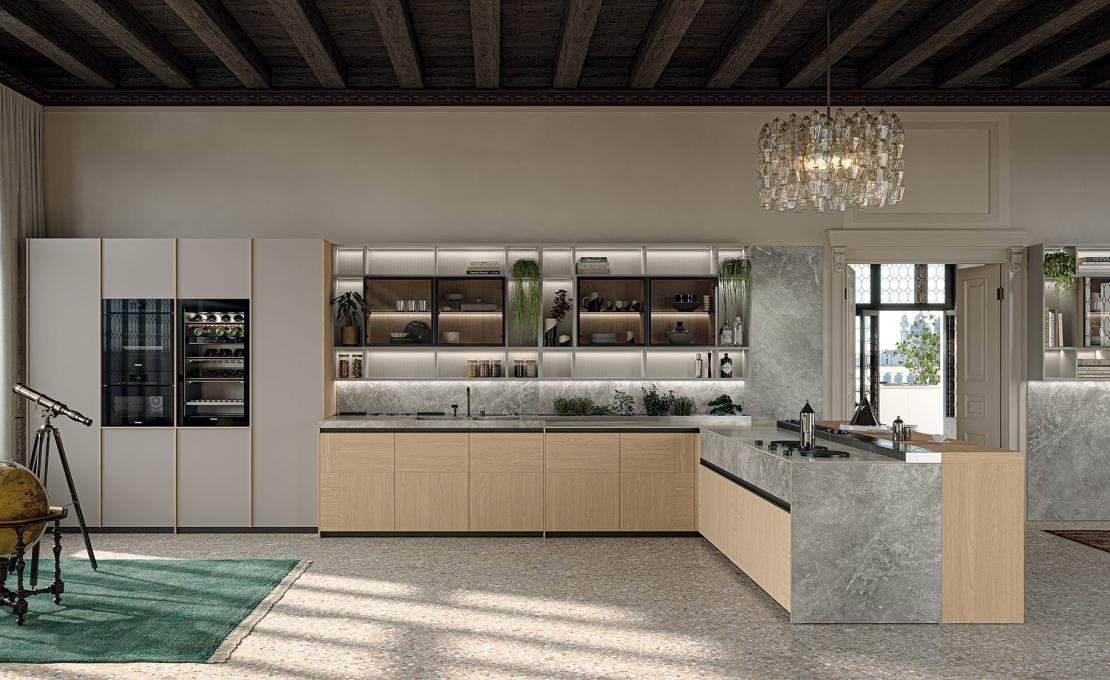 Кухня Loggia In от Zampieri: дизайн Стефано Каваццаны, кастомизация, стиль