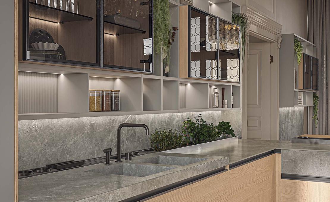 Кухня Loggia In от Zampieri: дизайн Стефано Каваццаны, кастомизация, стиль