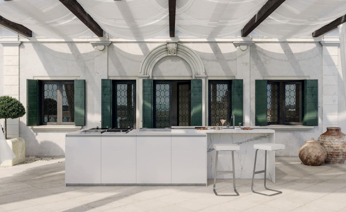 Кухня Loggia Out от Zampieri — стильный дизайн для улицы и интерьера