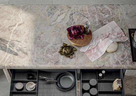 Кухня Corner от Zampieri — система облицовки для островов и полуостровов