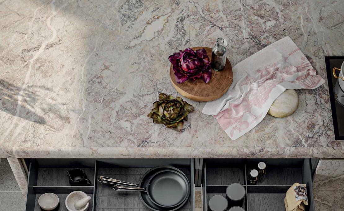 Кухня Corner от Zampieri — система облицовки для островов и полуостровов