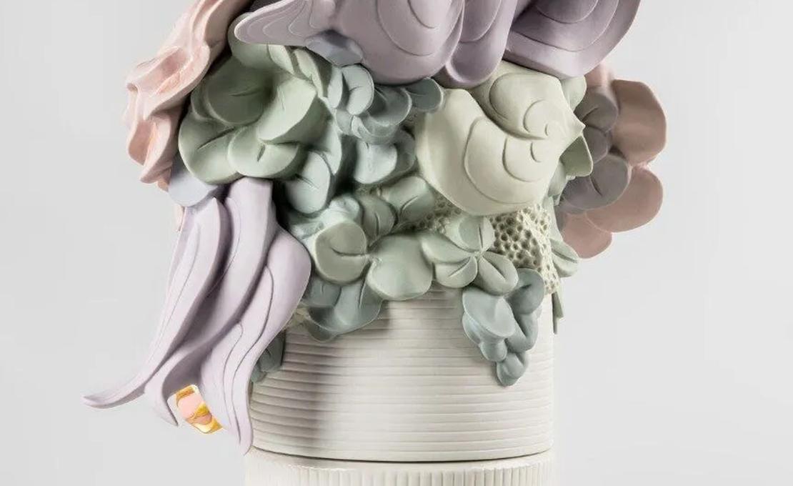 Ваза фарфоровая скульптура Flowers Pink от фабрики Lladro
