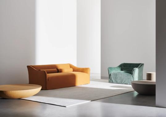 Двухместный диван Saia фабрики Gervasoni - дизайнер Давид Лопес Кинкокес