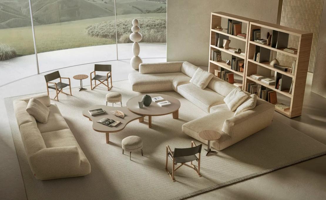 Модульный диван LOUNGESCAPE от Flexform - дизайн Антонио Читтерио