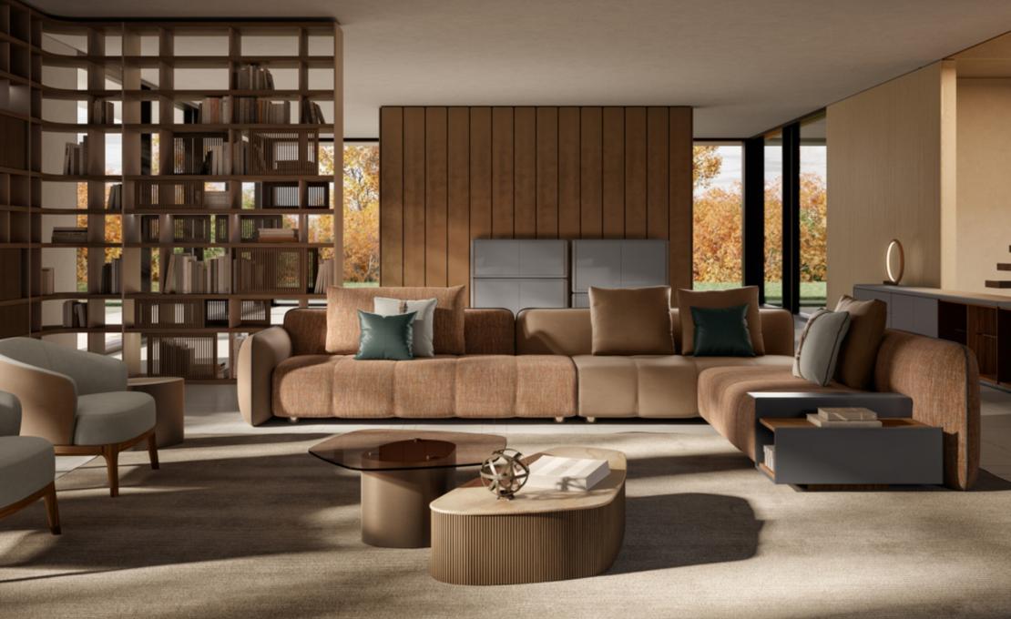 Диван модель Monza от фабрики Meroni Colzani