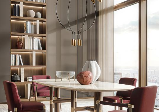 Прямоугольный обеденный стол Atelier от фабрики Turri