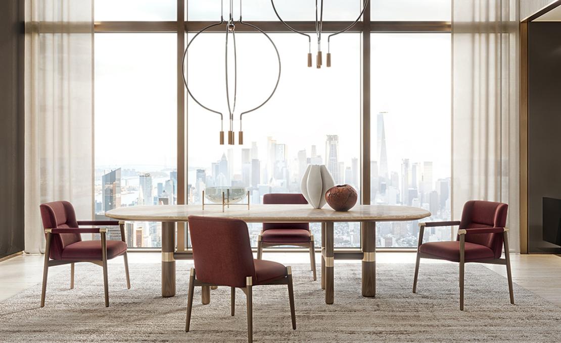 Прямоугольный обеденный стол Atelier от фабрики Turri