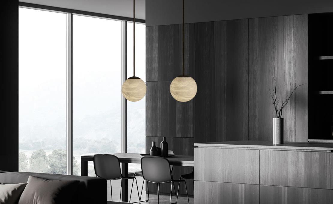 Подвесное освещение от фабрики Matlight Milano модель Maxi Alabaster Moon