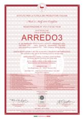 Подтвержденная подлинность – сертификат фабрики Arredo3 Cucine