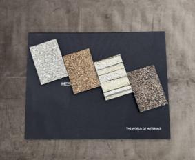 Фотографии образцов отделок и возможных цветов фабрики Hessentia