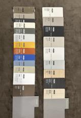 Фотографии образцов отделок и возможных цветов фабрики Frezza