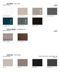 Фотографии образцов отделок и возможных цветов фабрики Binova