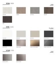 Фотографии образцов отделок и возможных цветов фабрики Binova