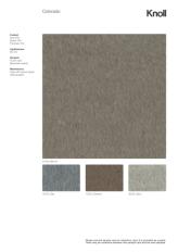 Фотографии образцов отделок и возможных цветов фабрики Knoll